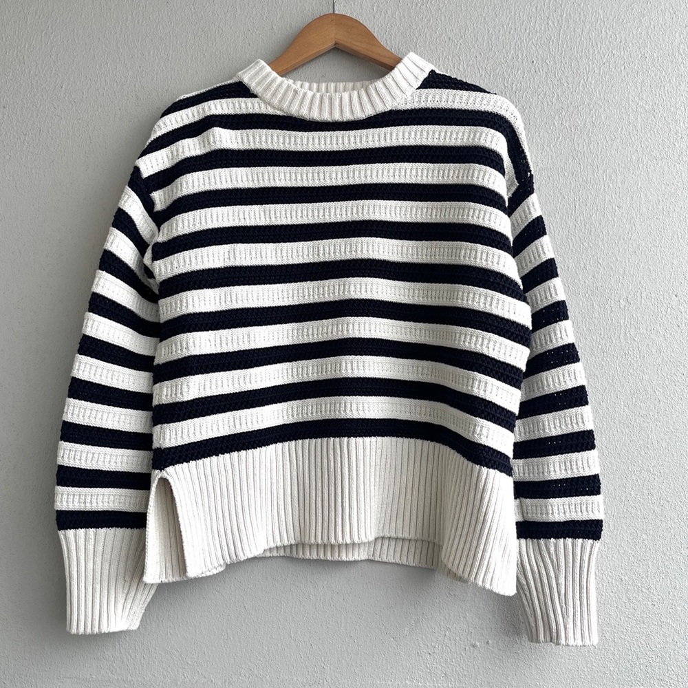 H&M | Cotton Knit Striped Sweater